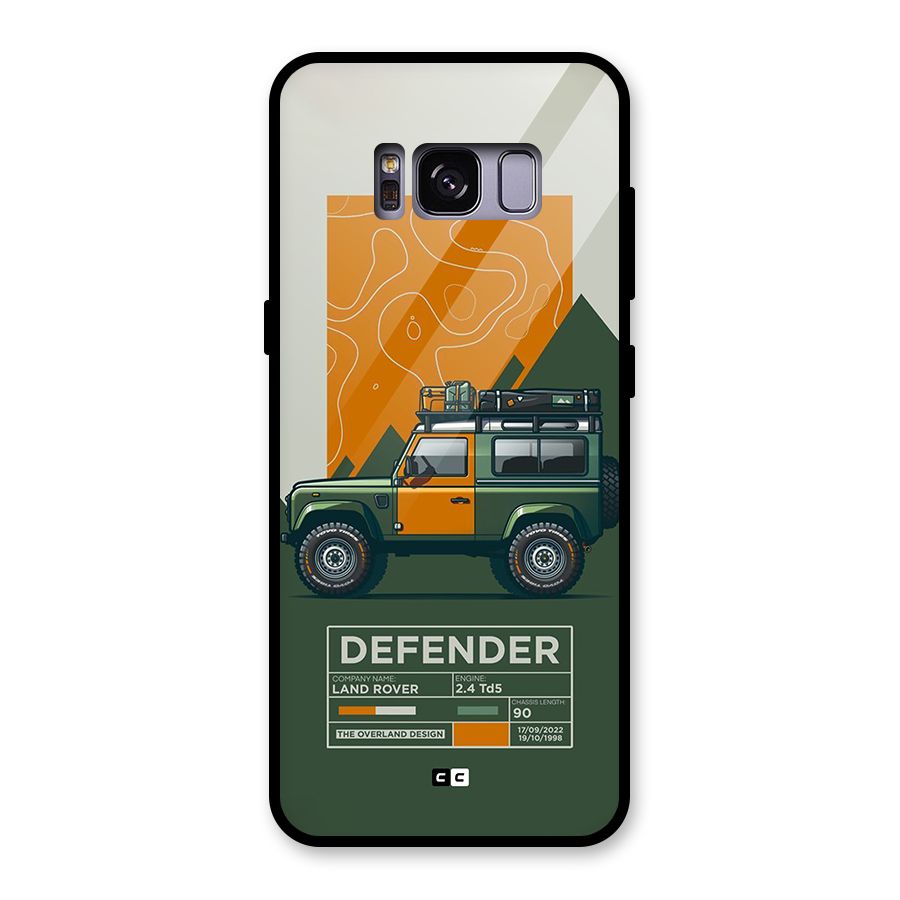 The Defence Car Glass Back Case for Galaxy S8