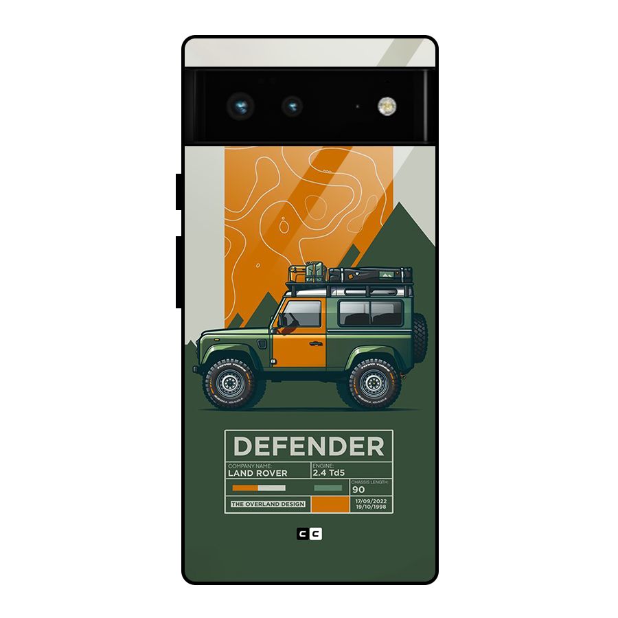 The Defence Car Glass Back Case for Google Pixel 6