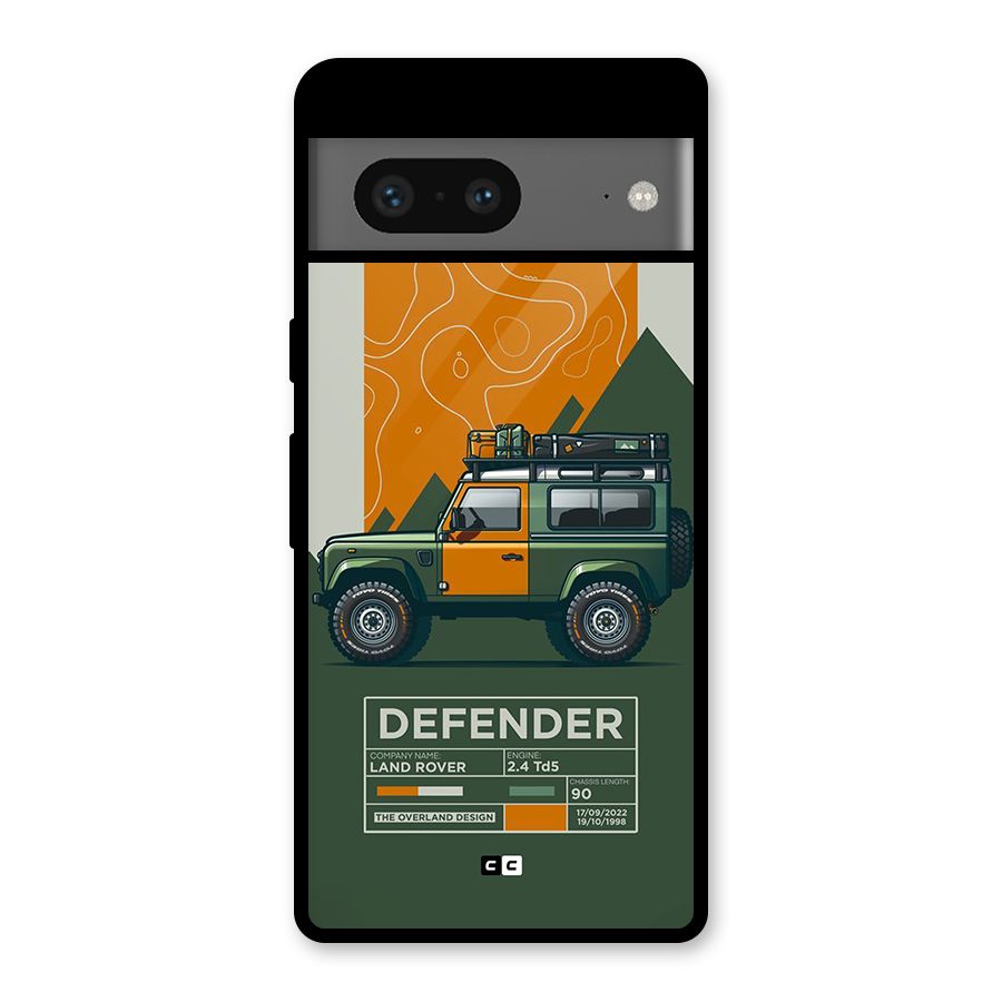 The Defence Car Glass Back Case for Google Pixel 7