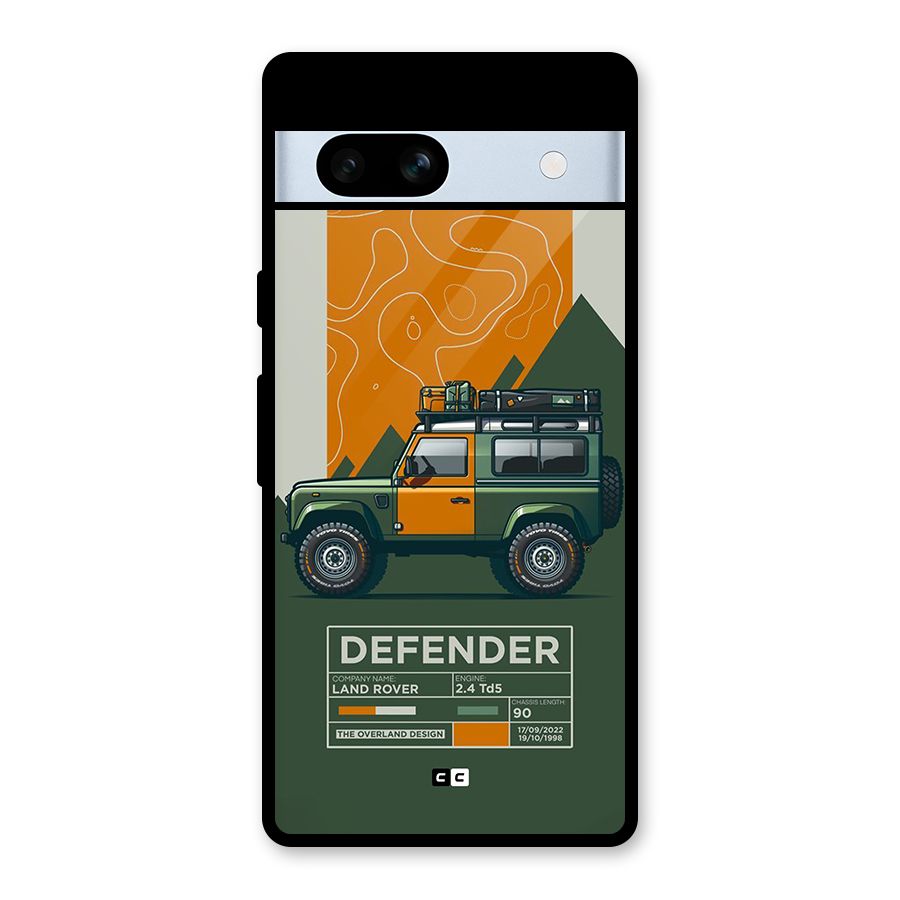 The Defence Car Glass Back Case for Google Pixel 7a