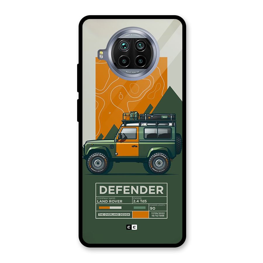 The Defence Car Glass Back Case for Mi 10i