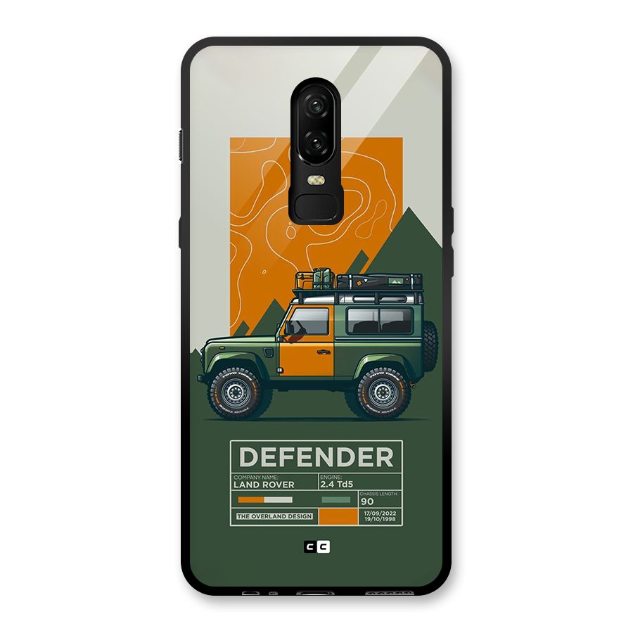 The Defence Car Glass Back Case for OnePlus 6