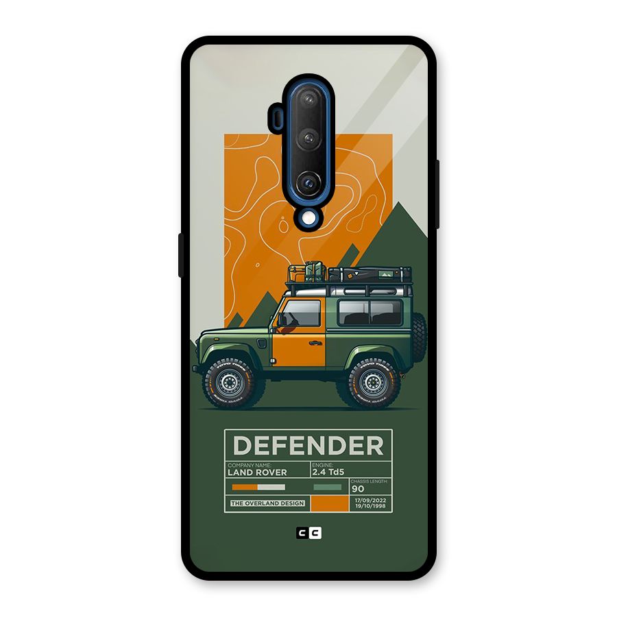The Defence Car Glass Back Case for OnePlus 7T Pro