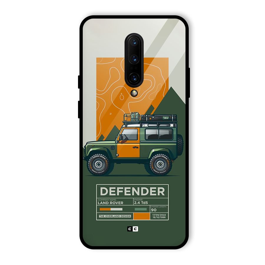 The Defence Car Glass Back Case for OnePlus 7 Pro