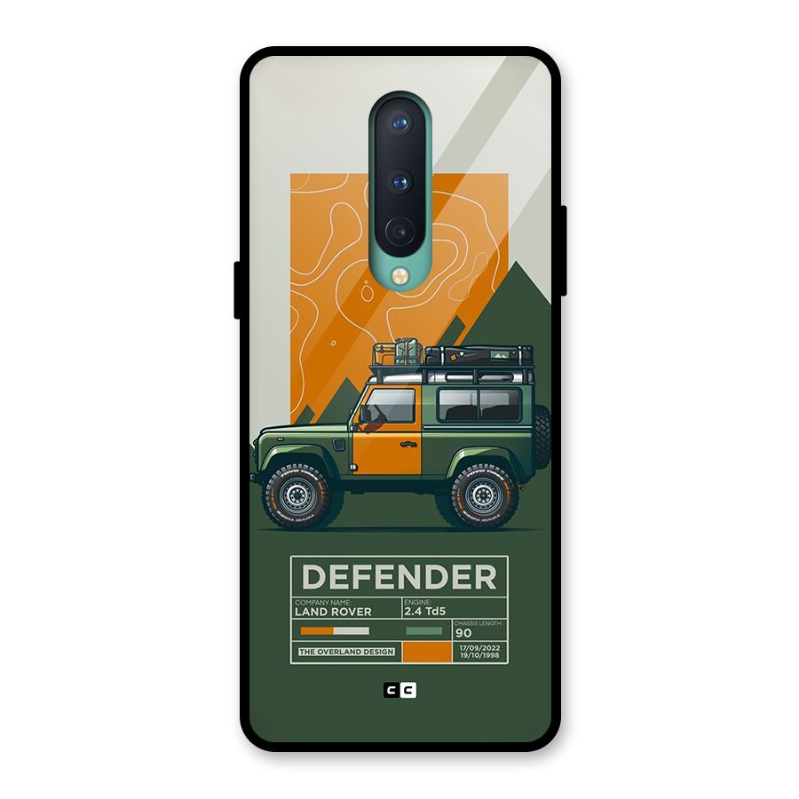The Defence Car Glass Back Case for OnePlus 8