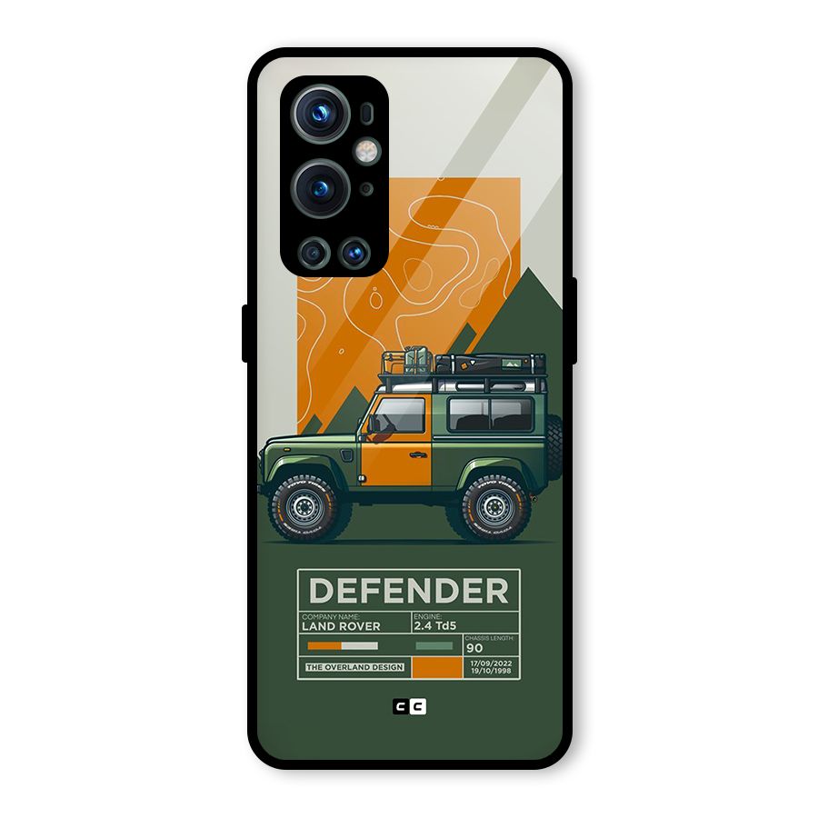 The Defence Car Glass Back Case for OnePlus 9 Pro