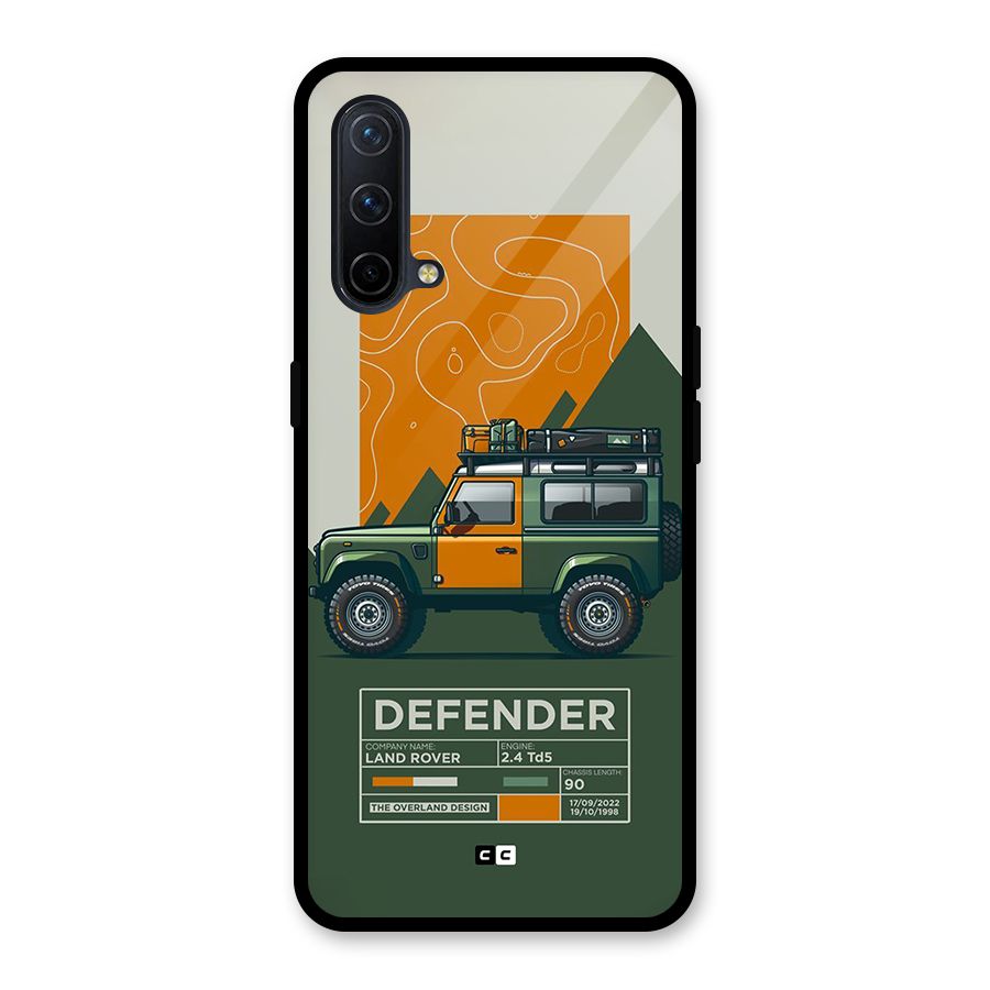 The Defence Car Glass Back Case for OnePlus Nord CE 5G