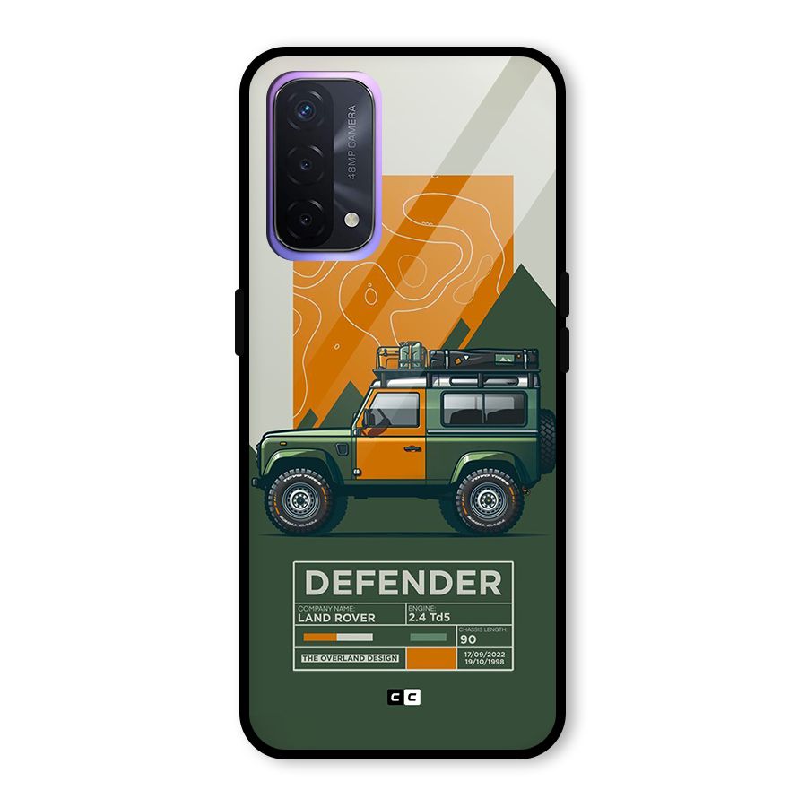 The Defence Car Glass Back Case for Oppo A74 5G