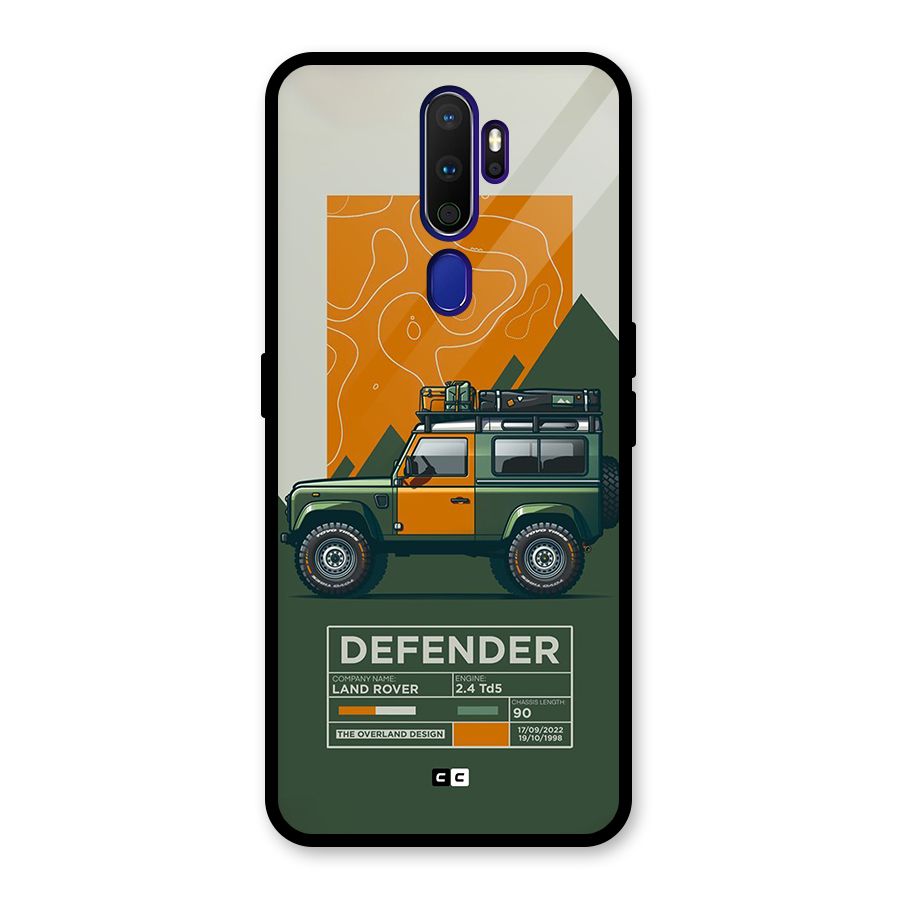 The Defence Car Glass Back Case for Oppo A9 (2020)