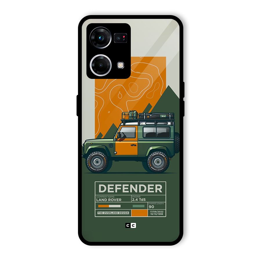 The Defence Car Glass Back Case for Oppo F21 Pro 5G
