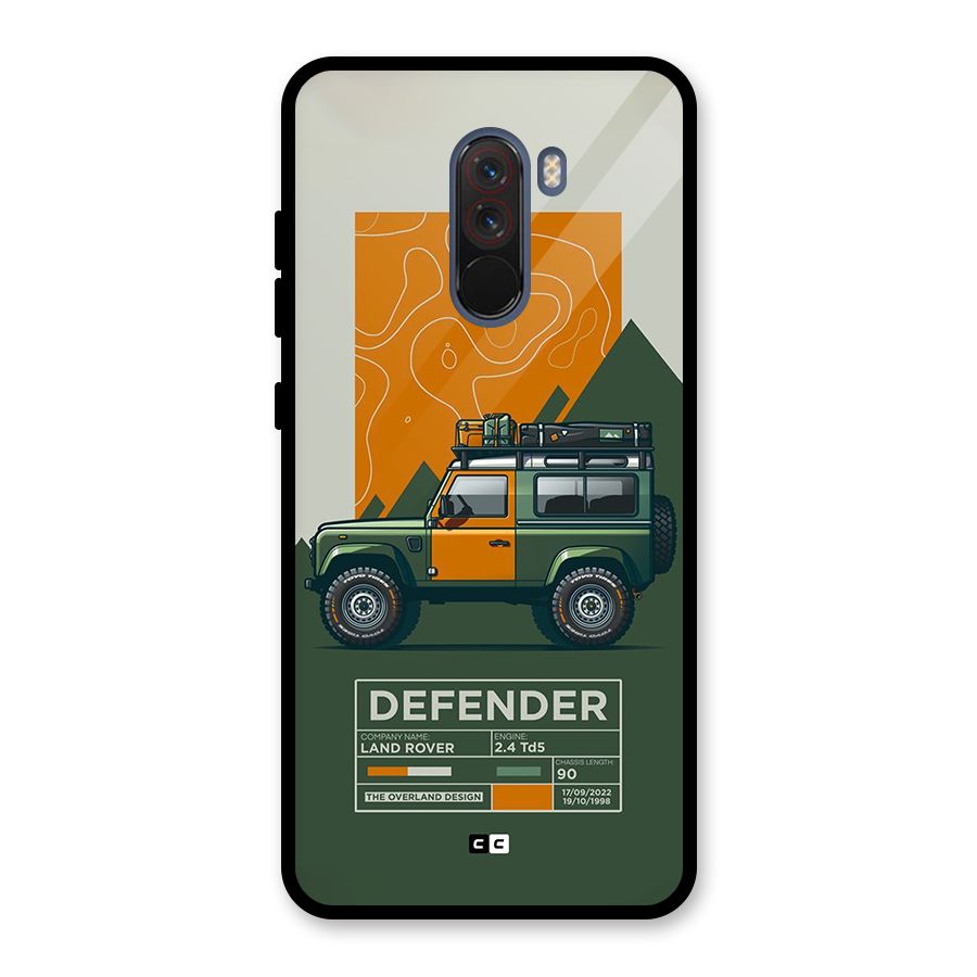 The Defence Car Glass Back Case for Poco F1