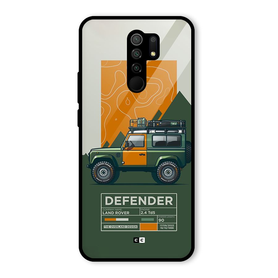 The Defence Car Glass Back Case for Poco M2