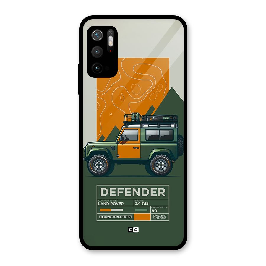 The Defence Car Glass Back Case for Poco M3 Pro 5G