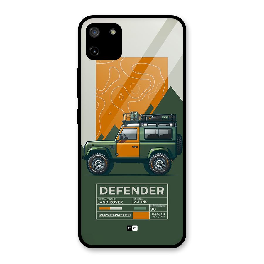 The Defence Car Glass Back Case for Realme C11
