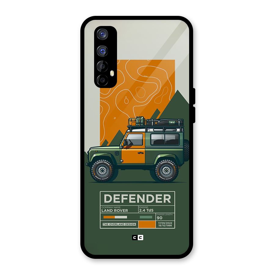 The Defence Car Glass Back Case for Realme Narzo 20 Pro