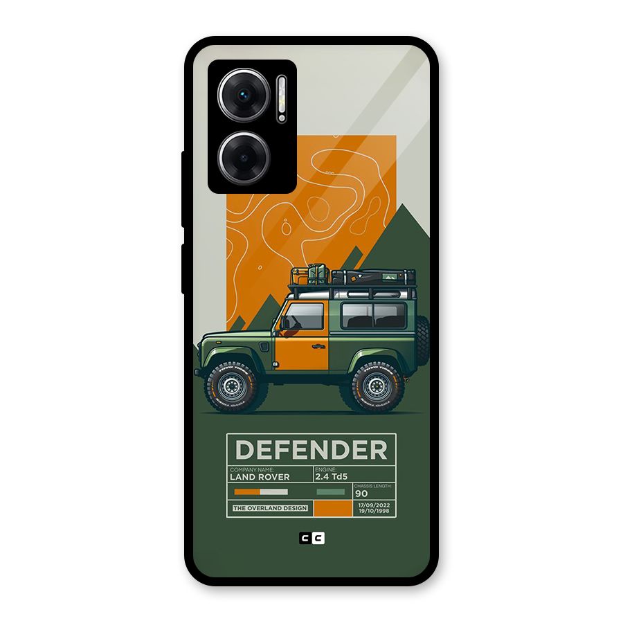 The Defence Car Glass Back Case for Redmi 11 Prime 5G