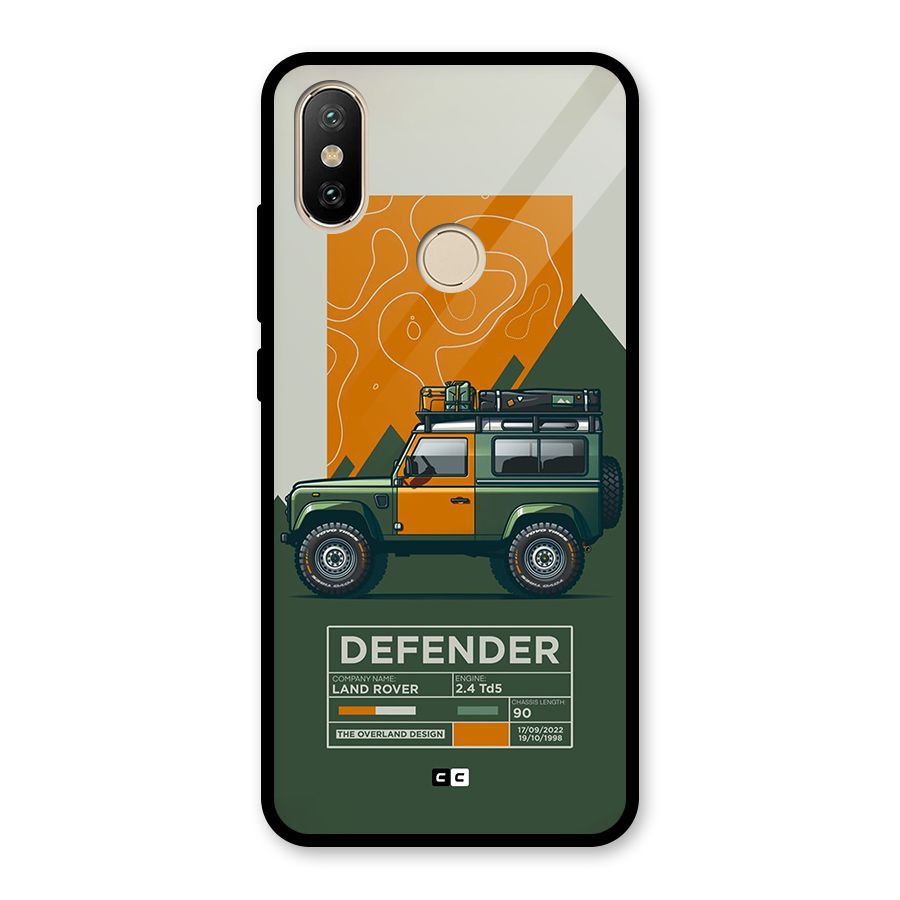 The Defence Car Glass Back Case for Redmi A1