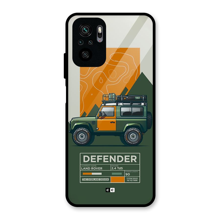 The Defence Car Glass Back Case for Redmi Note 11 SE