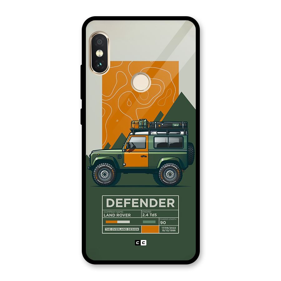 The Defence Car Glass Back Case for Redmi Note 5 Pro