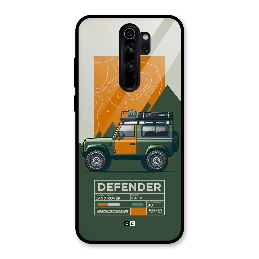 The Defence Car Glass Back Case for Redmi Note 8 Pro