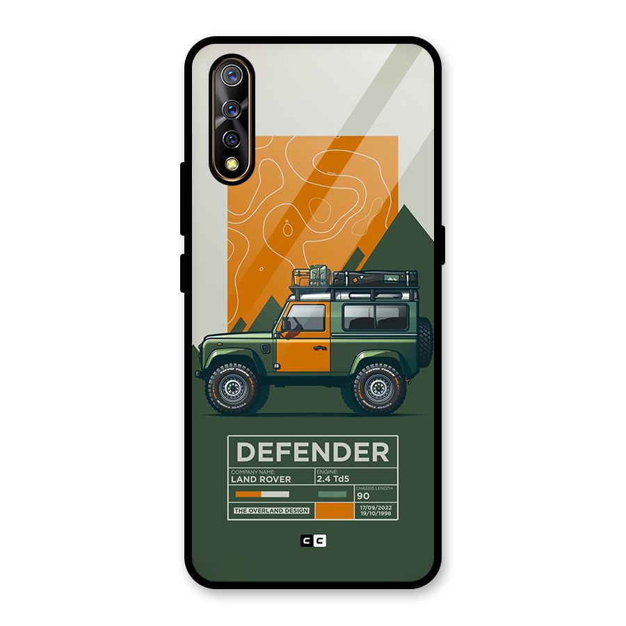 The Defence Car Glass Back Case for Vivo S1