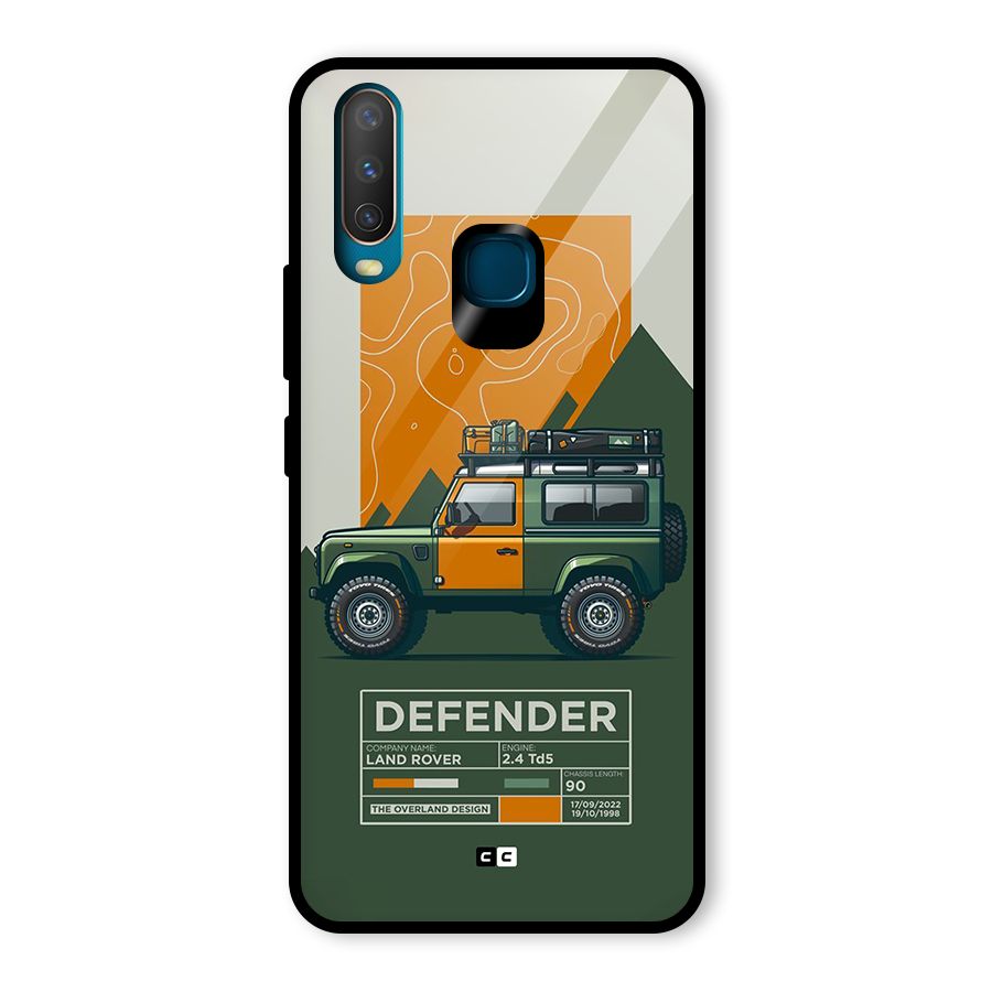 The Defence Car Glass Back Case for Vivo U10