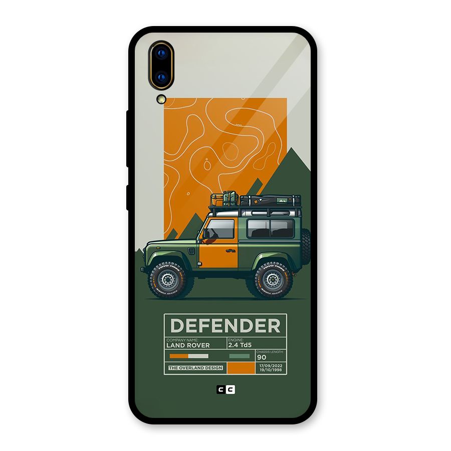 The Defence Car Glass Back Case for Vivo V11 Pro