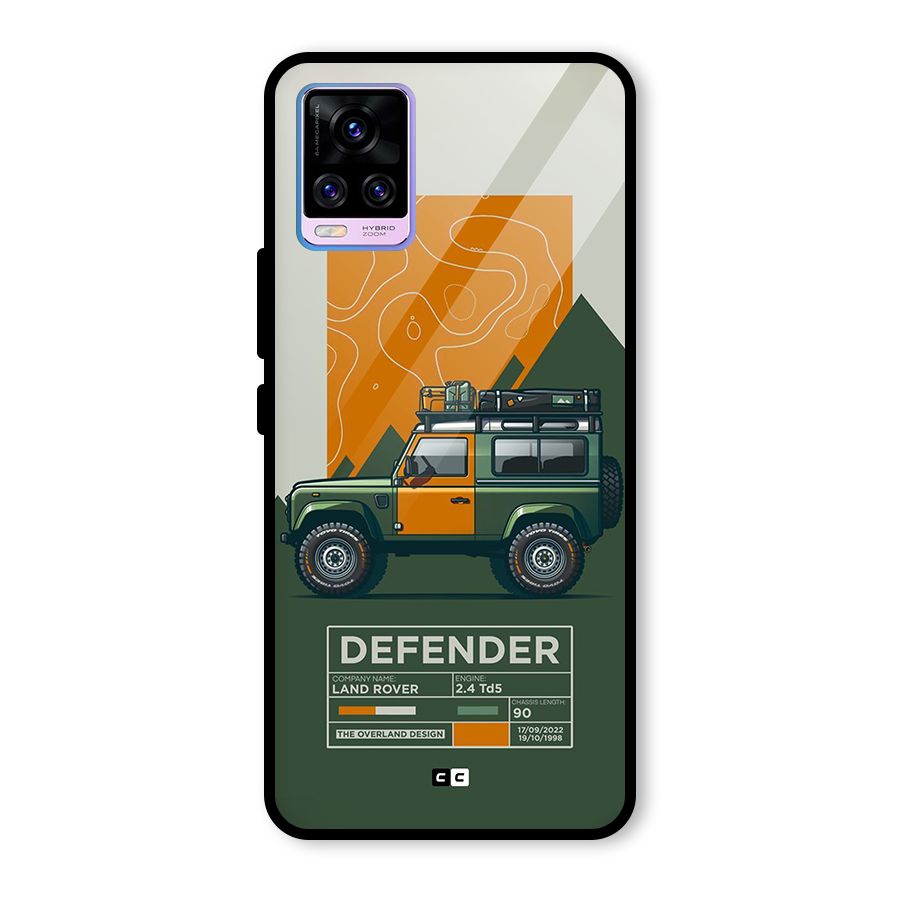 The Defence Car Glass Back Case for Vivo V20 Pro