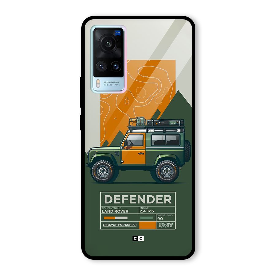 The Defence Car Glass Back Case for Vivo X60