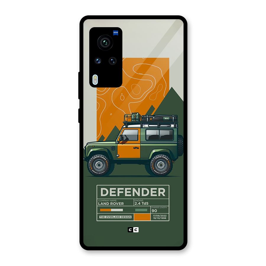 The Defence Car Glass Back Case for Vivo X60 Pro