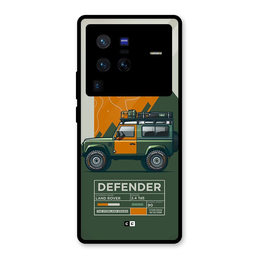 The Defence Car Glass Back Case for Vivo X80 Pro