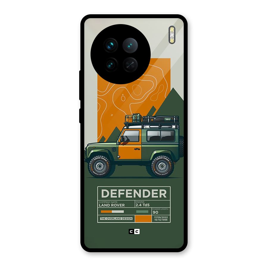 The Defence Car Glass Back Case for Vivo X90