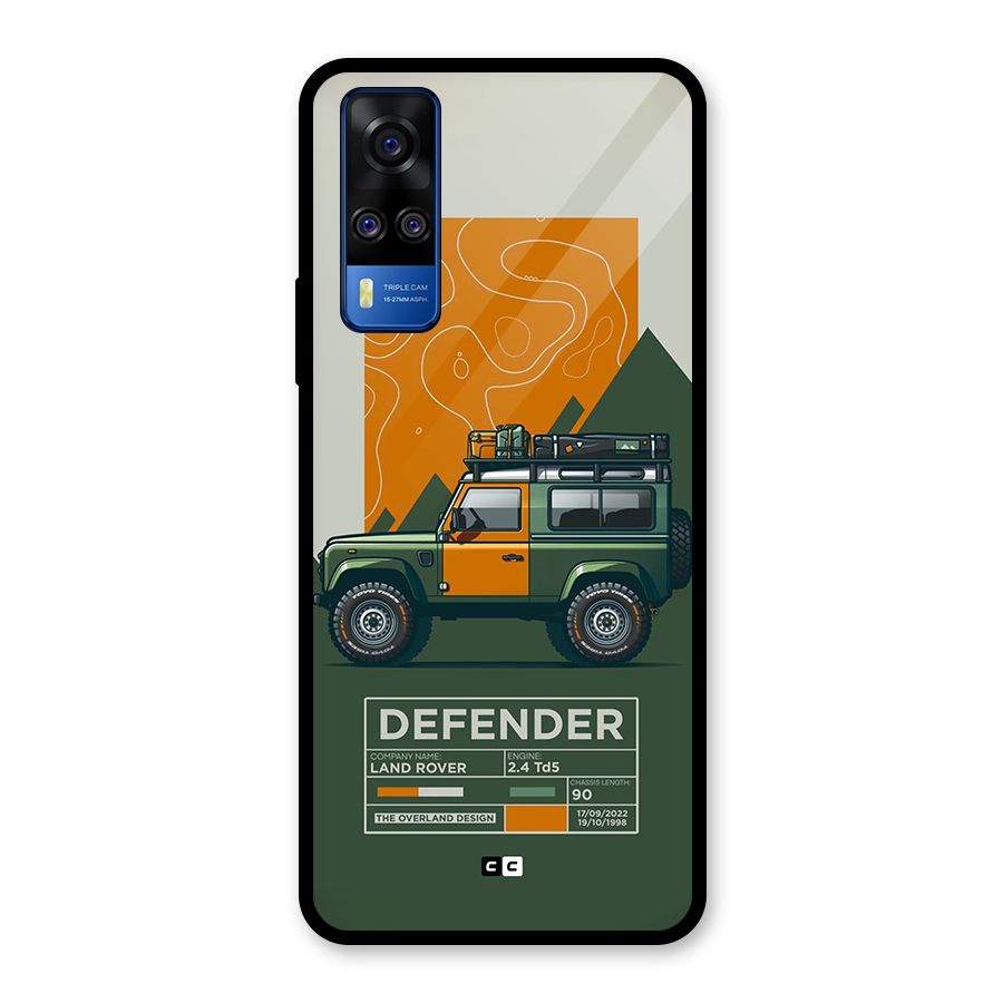 The Defence Car Glass Back Case for Vivo Y31