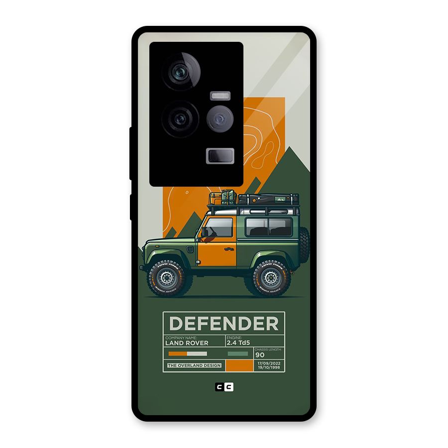 The Defence Car Glass Back Case for Vivo iQOO 11 5G