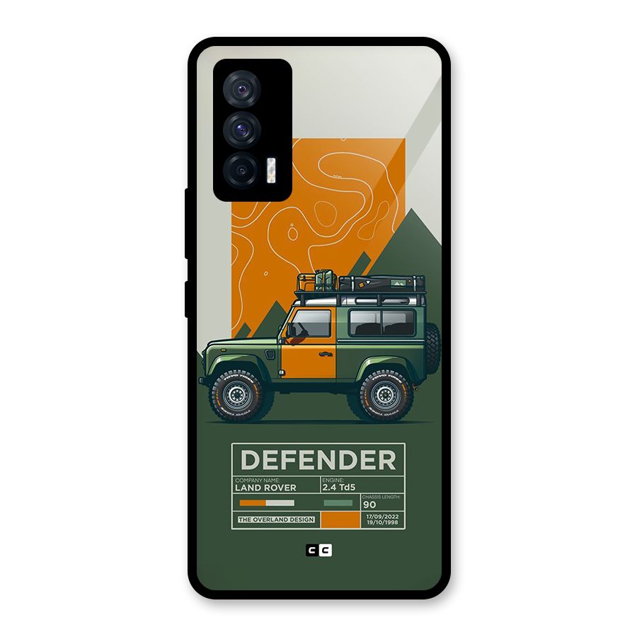 The Defence Car Glass Back Case for Vivo iQOO 7 5G