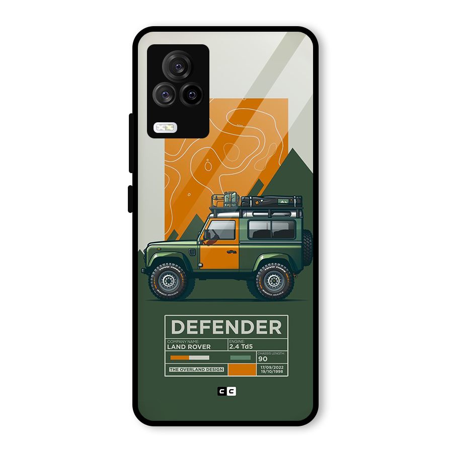 The Defence Car Glass Back Case for Vivo iQOO 7 Legend 5G