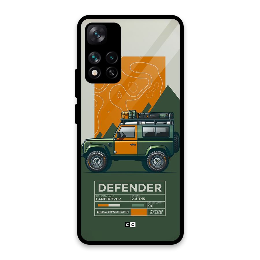 The Defence Car Glass Back Case for Xiaomi 11i HyperCharge 5G