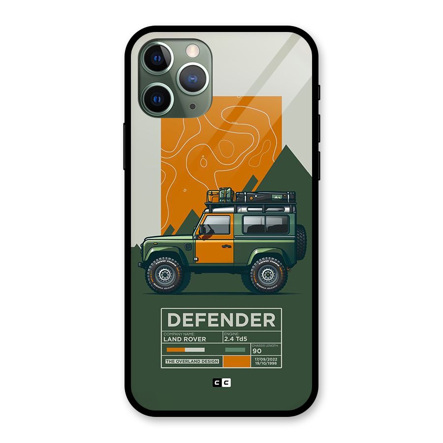 The Defence Car Glass Back Case for iPhone 11 Pro