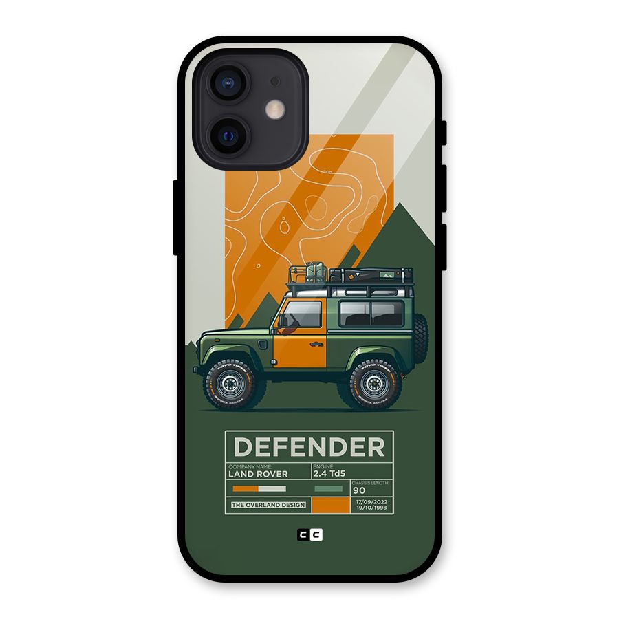 The Defence Car Glass Back Case for iPhone 12