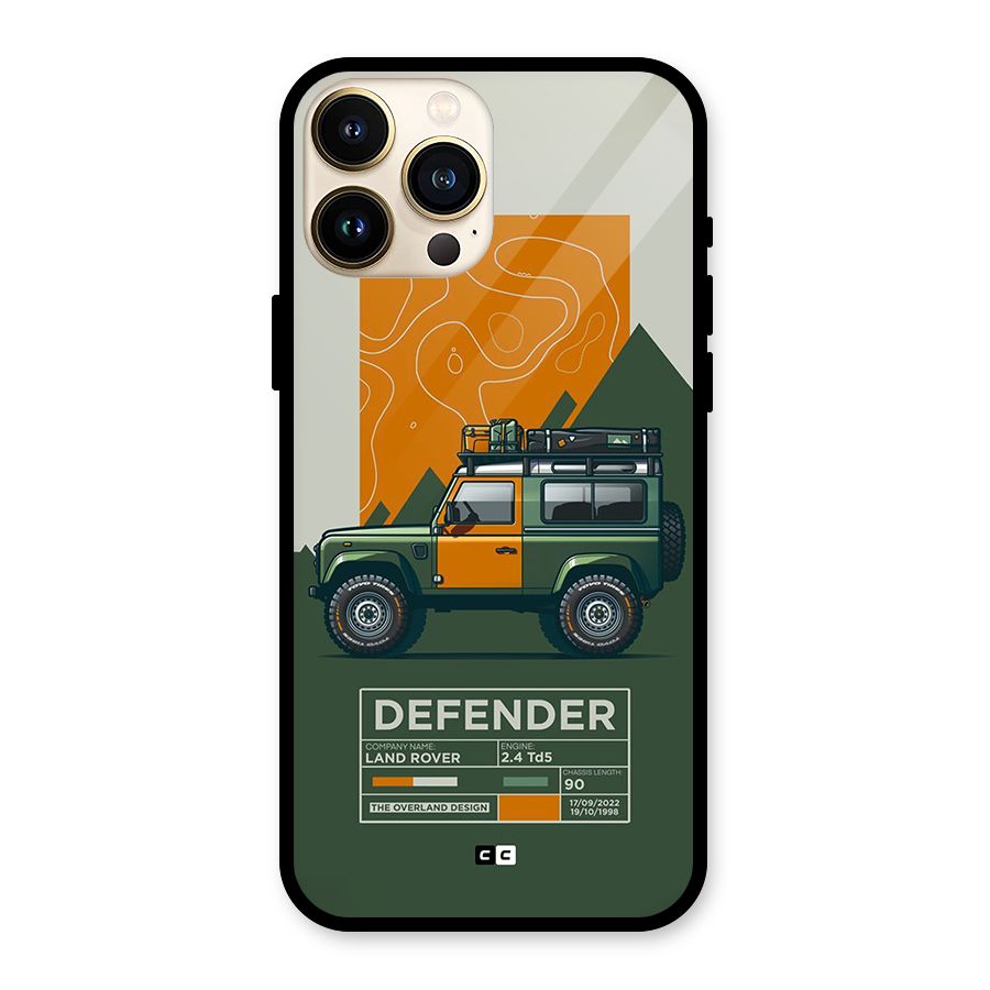 The Defence Car Glass Back Case for iPhone 13 Pro Max