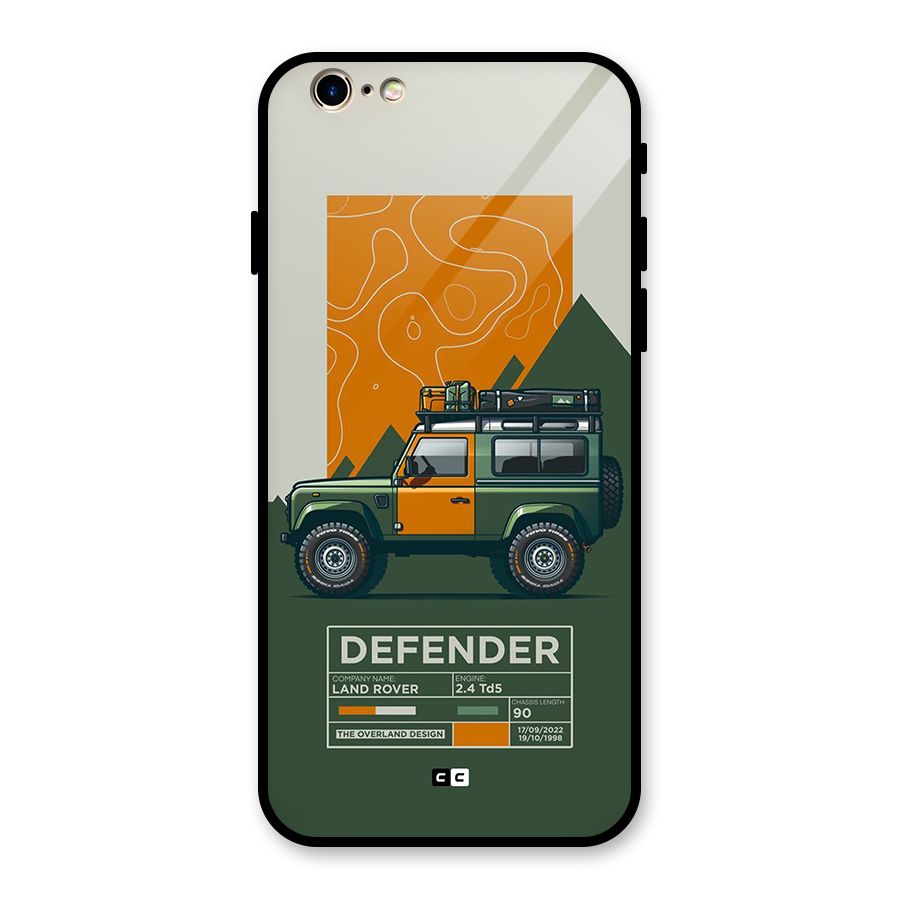 The Defence Car Glass Back Case for iPhone 6 6S
