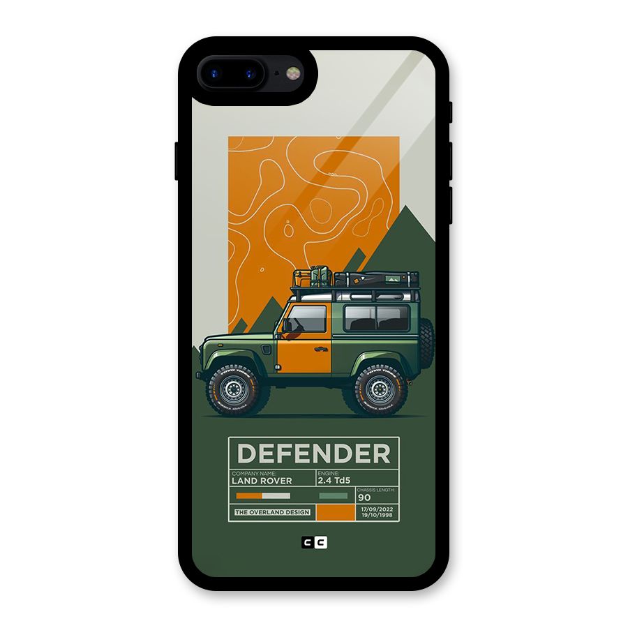 The Defence Car Glass Back Case for iPhone 8 Plus