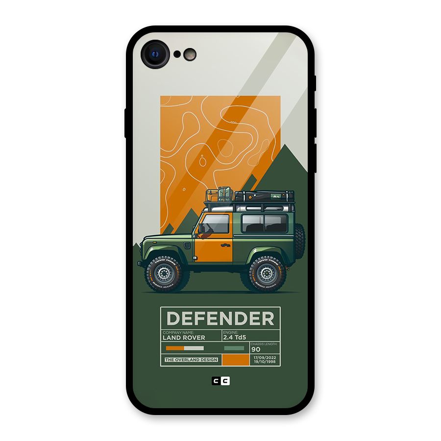 The Defence Car Glass Back Case for iPhone SE 2022