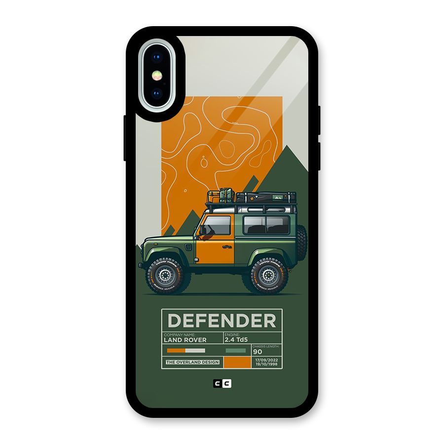 The Defence Car Glass Back Case for iPhone X