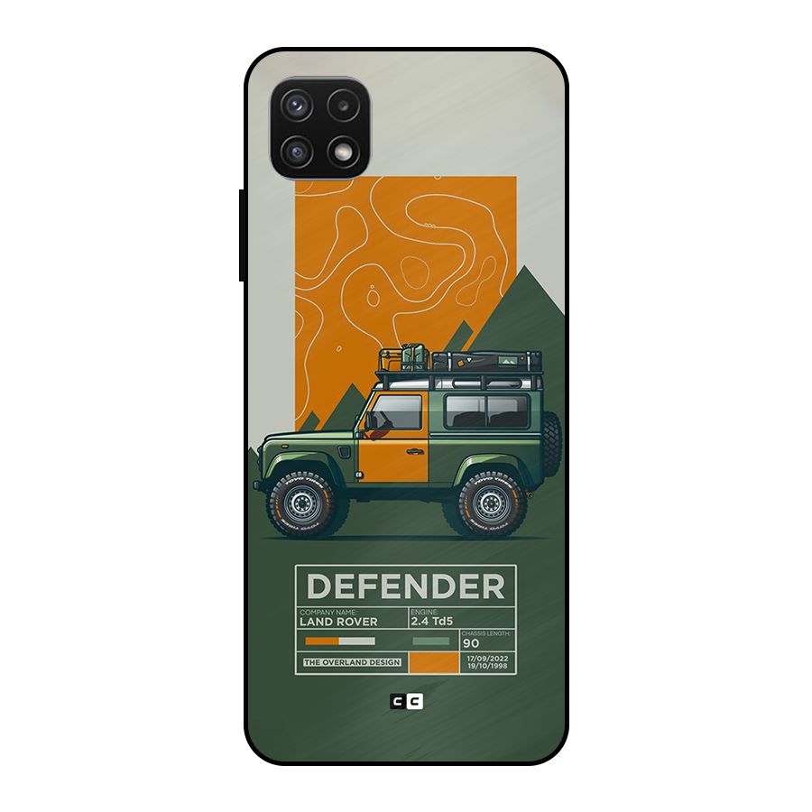 The Defence Car Metal Back Case for Galaxy A22 5G