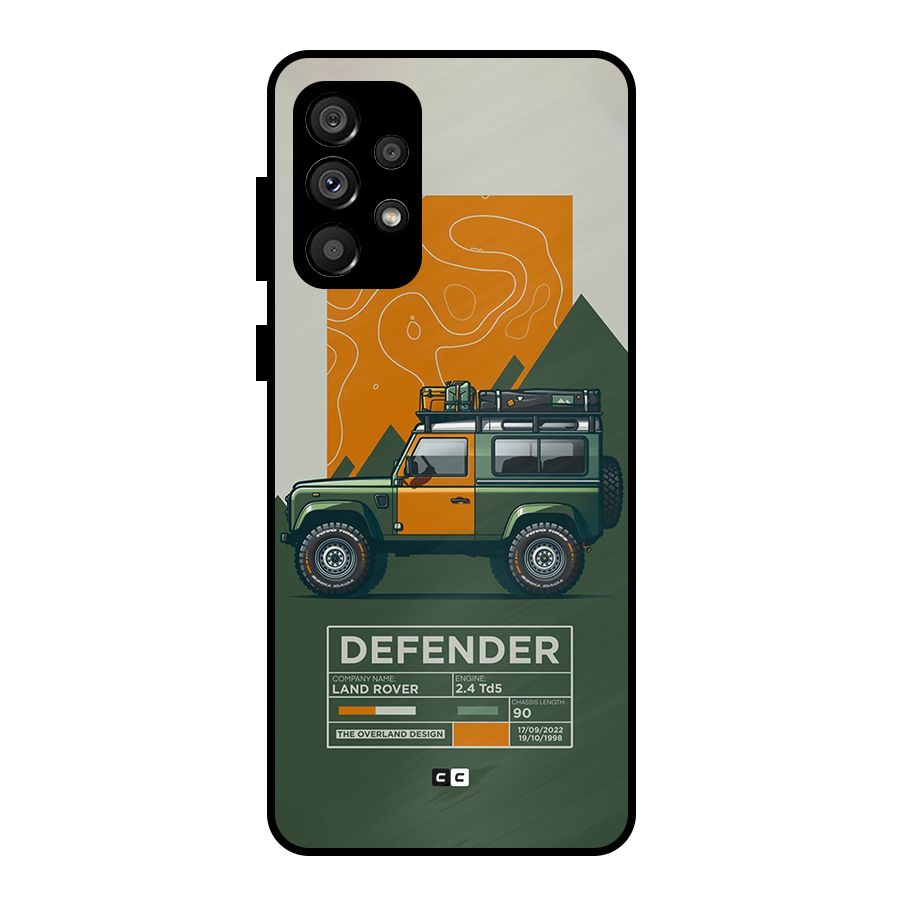 The Defence Car Metal Back Case for Galaxy A73 5G