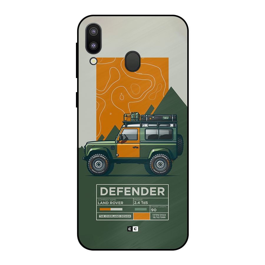 The Defence Car Metal Back Case for Galaxy M20