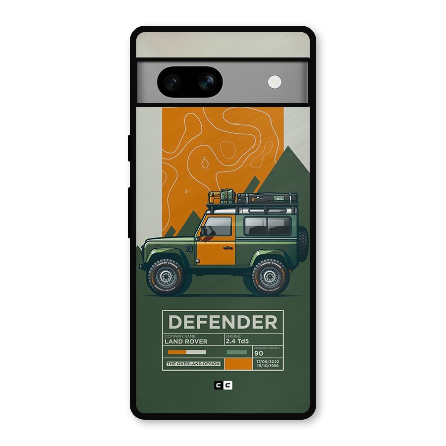 The Defence Car Metal Back Case for Google Pixel 7a