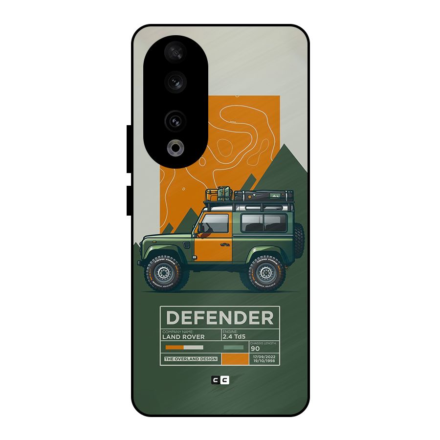 The Defence Car Metal Back Case for Honor 90