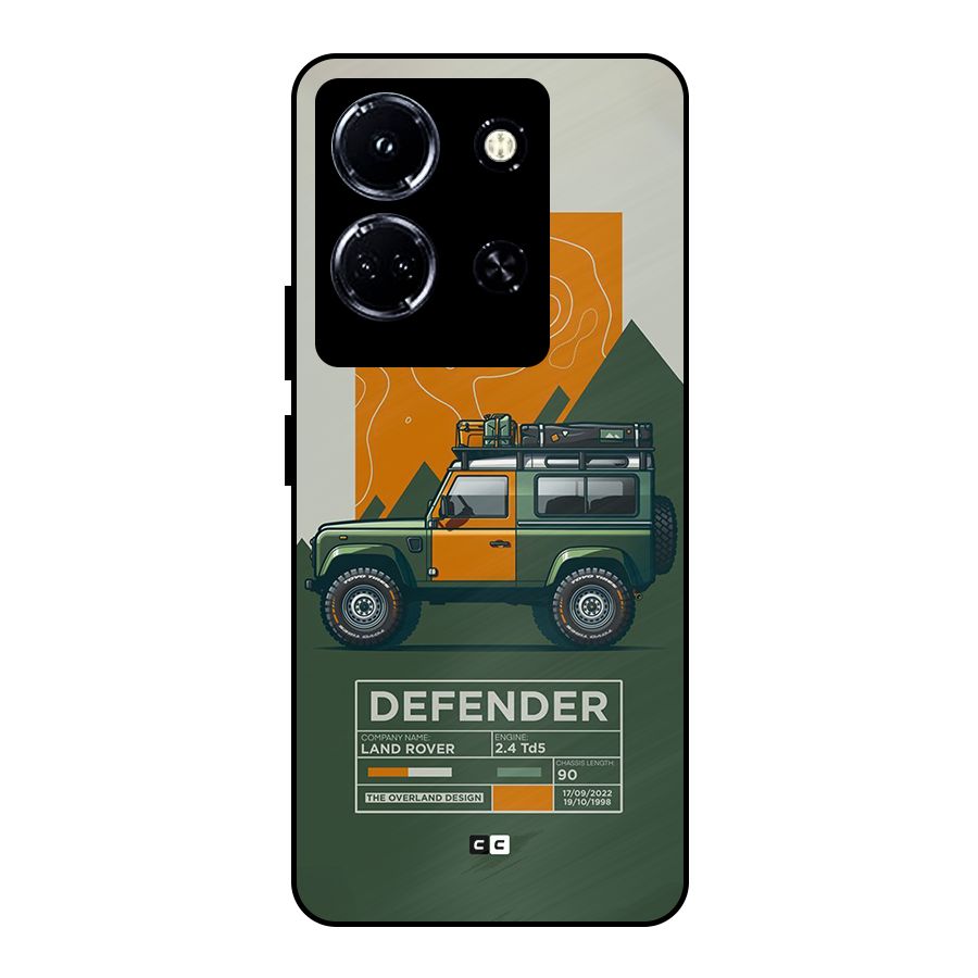 The Defence Car Metal Back Case for Infinix Note 30 5G